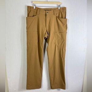 Duluth Trading Flexpedition Cargo Pants Men's Sz 38x36 Brown Straight Leg Hiking